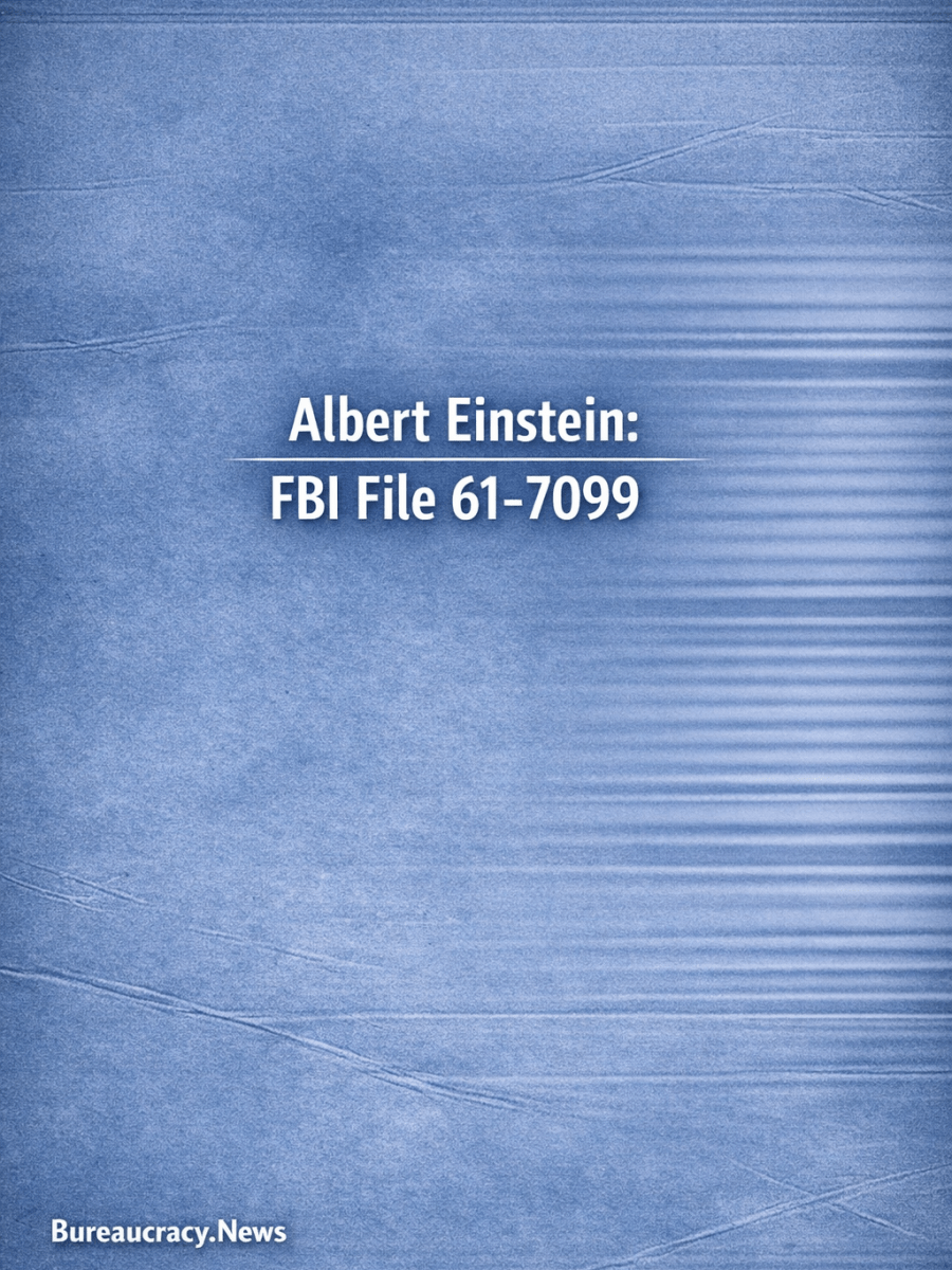 The Federal Bureau’s Surveillance of Albert Einstein (File&nbsp;61-7099)