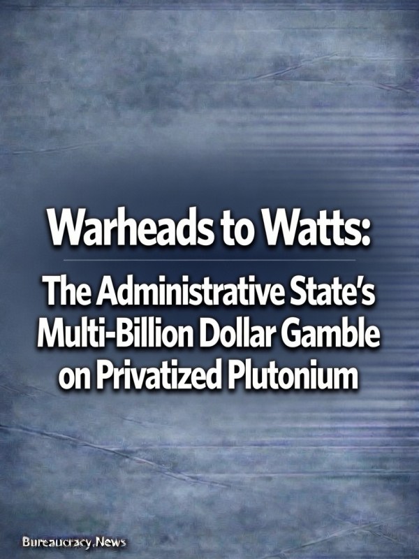Warheads to Watts: The Administrative State’s Multi-Billion Dollar Gamble on Privatized&nbsp;Plutonium